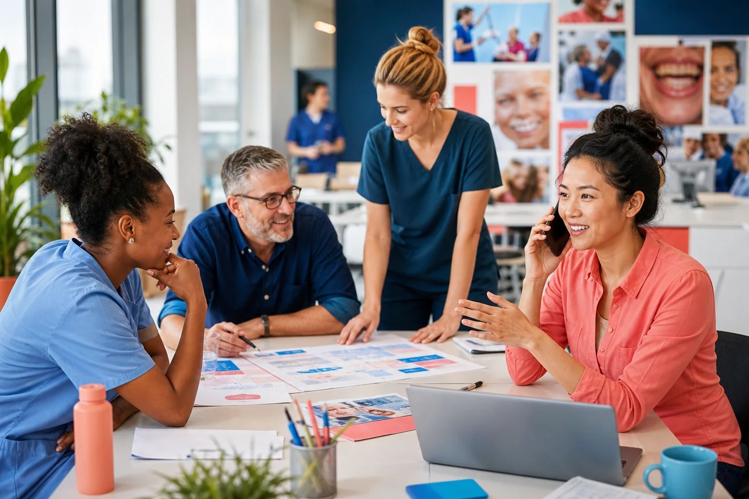 Het team van De Tandartsfee werkt samen aan hulpvragen en communicatie